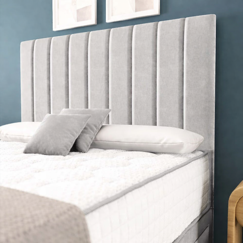Sydney Divan Bed - Silver Plush Velvet