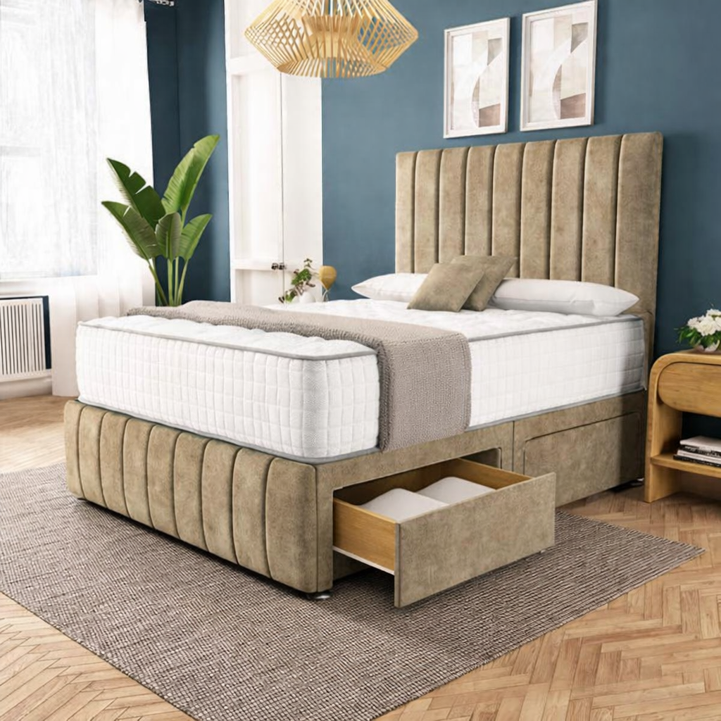 Sydney Divan Bed - Mink Coniston