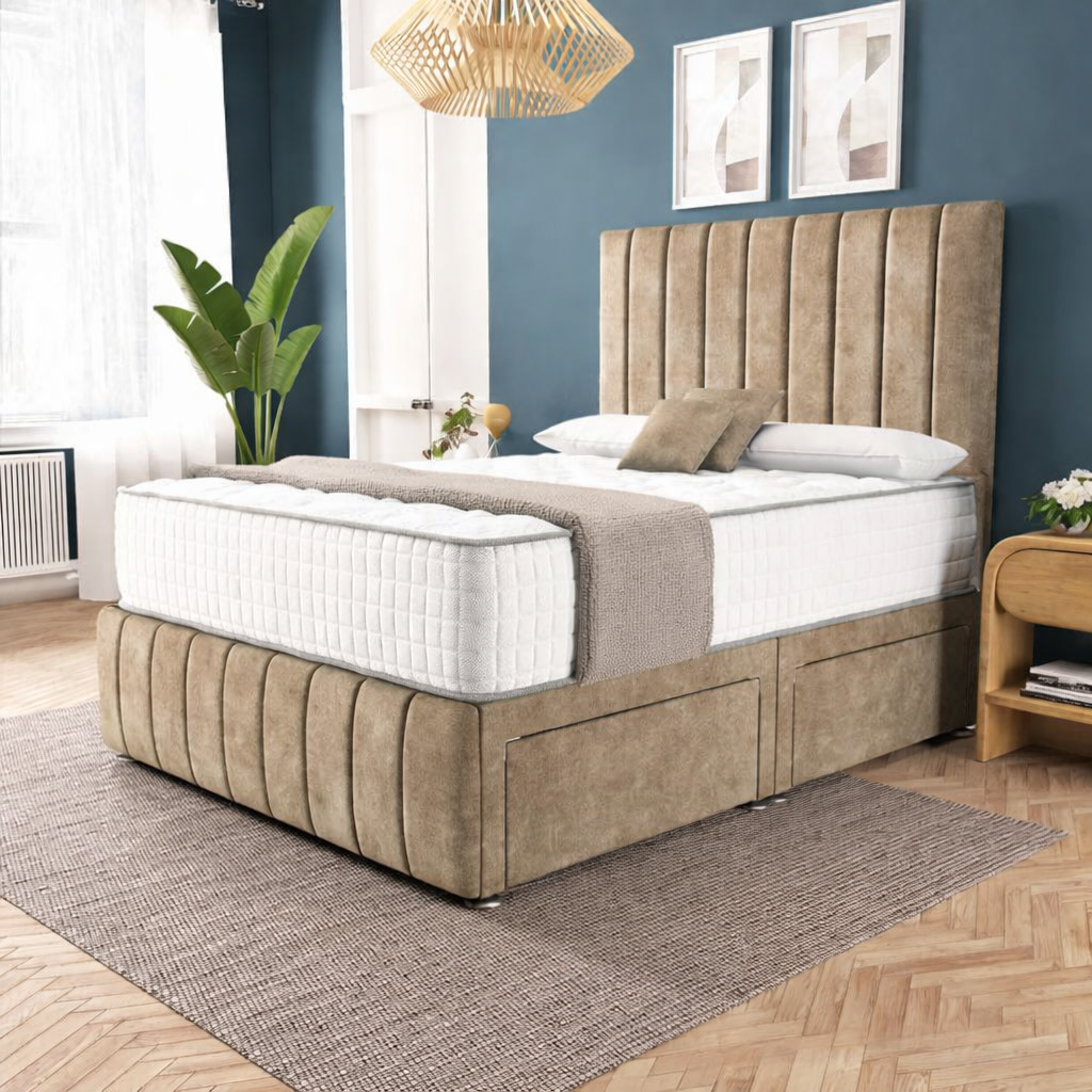 Sydney Divan Bed - Mink Coniston