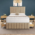 Sydney Divan Bed - Mink Plush Velvet