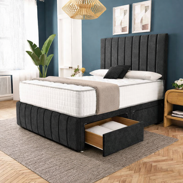 Sydney Divan Bed - Black Naples