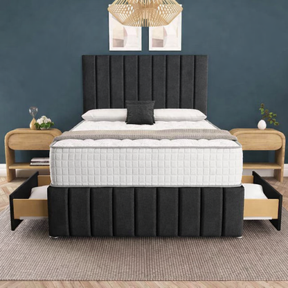 Sydney Divan Bed - Black Naples