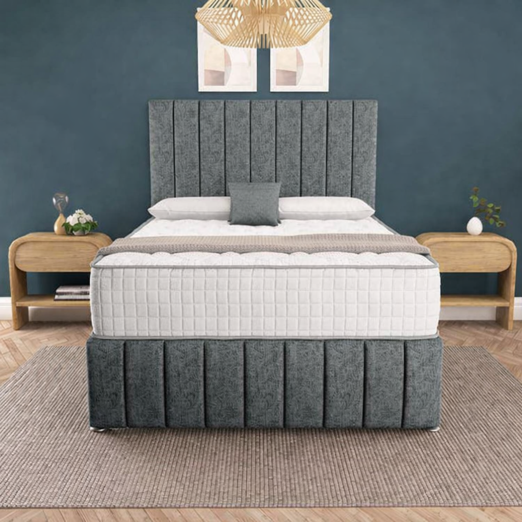 Sydney Divan Bed - Charcoal Chenille