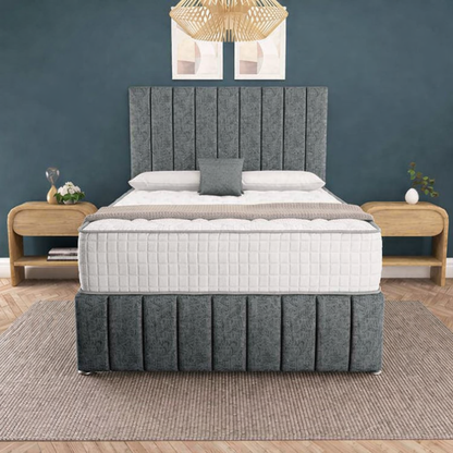 Sydney Divan Bed - Charcoal Chenille