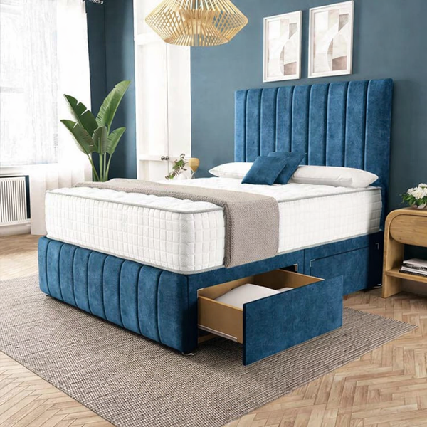 Sydney Divan Bed - Blue Coniston