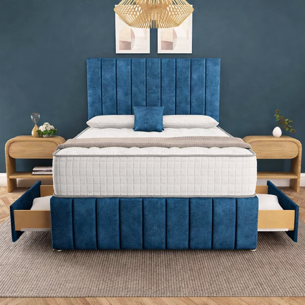 Sydney Divan Bed - Blue Coniston