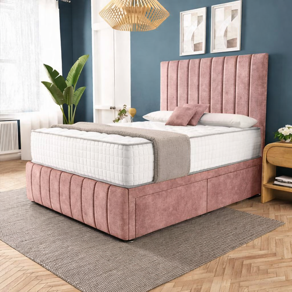 Sydney Divan Bed - Pink Coniston