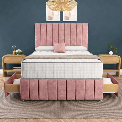 Sydney Divan Bed - Pink Coniston