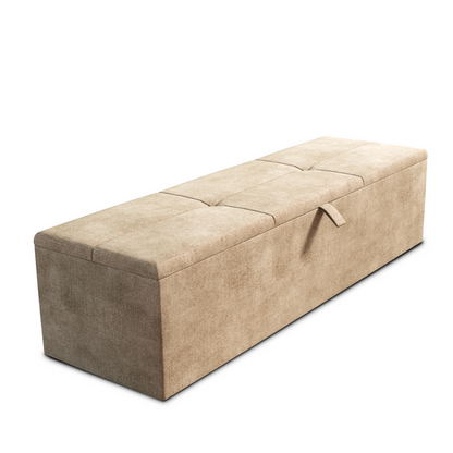 Cubed Ottoman Storage Box - Mink Coniston