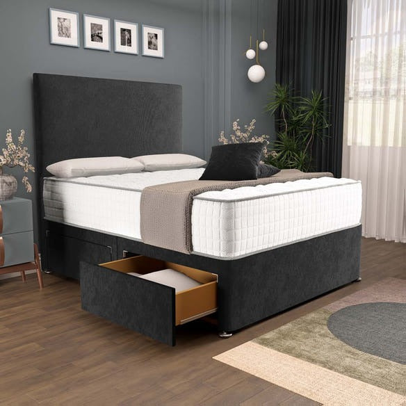 Dakar Divan Bed - Black Naples