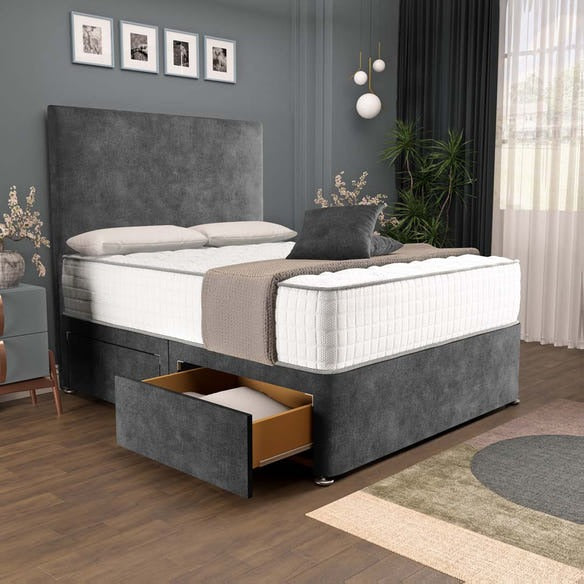 Dakar Divan Bed - Charcoal Coniston