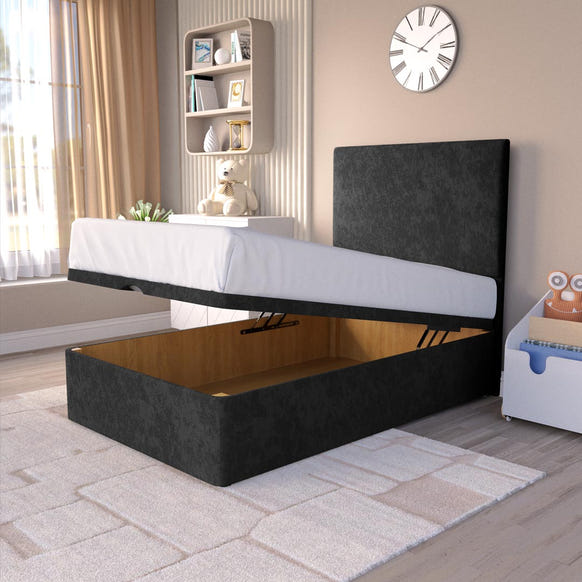 Dakar Kids Ottoman Divan Bed - Black Naples