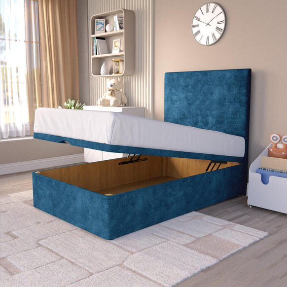 Dakar Kids Ottoman Divan Bed - Blue Coniston