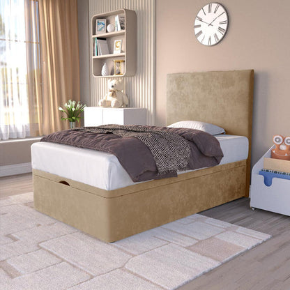 Dakar Kids Ottoman Divan Bed - Mink Plush Velvet
