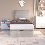 Dakar Kids Ottoman Divan Bed - Seal Grey Naples