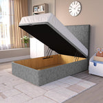 Dakar Kids Ottoman Divan Bed - Silver Linoso