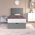 Dakar Kids Ottoman Divan Bed - Silver Linoso