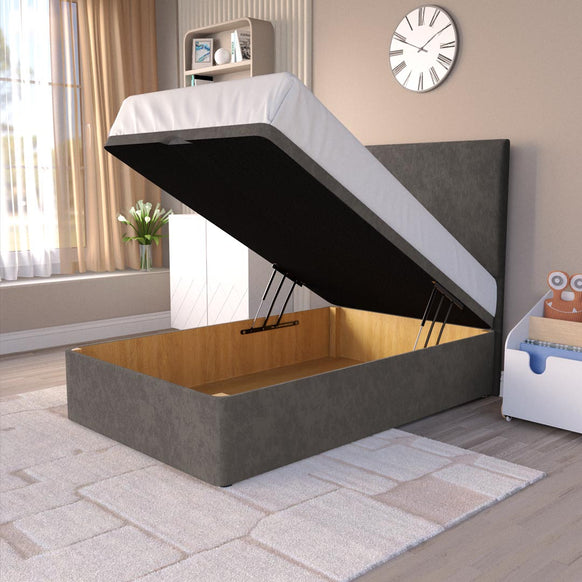 Dakar Kids Ottoman Divan Bed - Slate Grey Naples