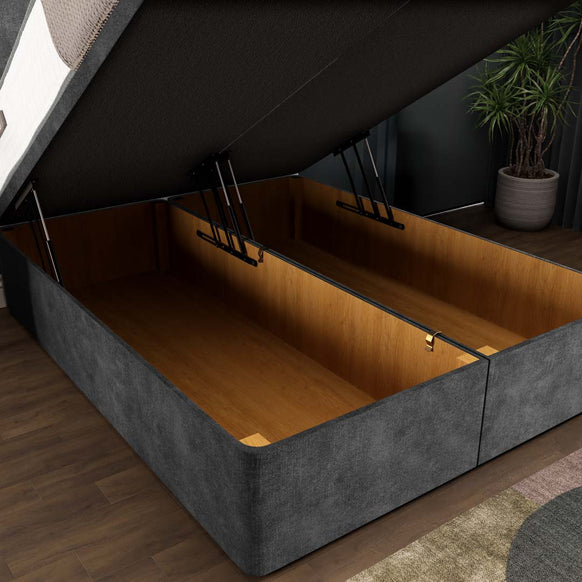 Dakar Ottoman Divan Bed - Charcoal Coniston
