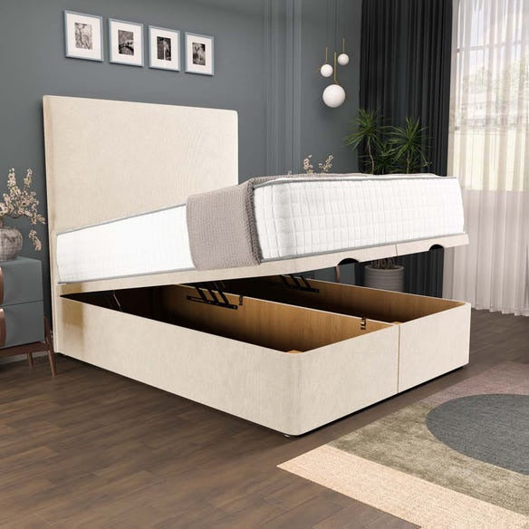 Dakar Ottoman Divan Bed - Cream Naples