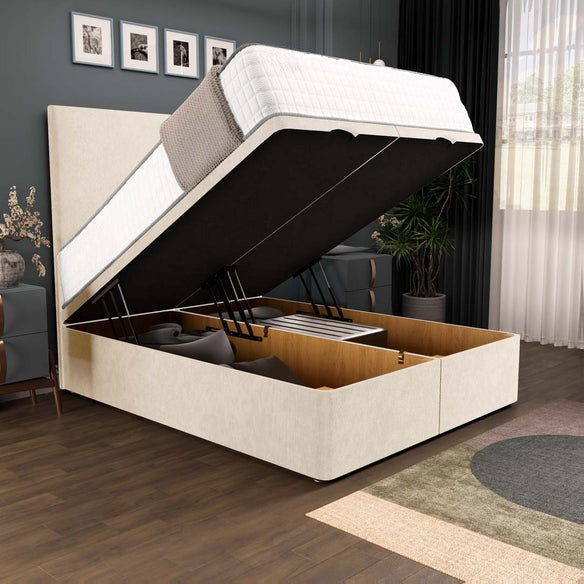 Dakar Ottoman Divan Bed - Cream Naples