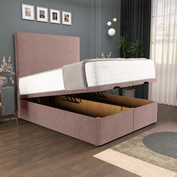 Dakar Ottoman Divan Bed - Mauve Naples