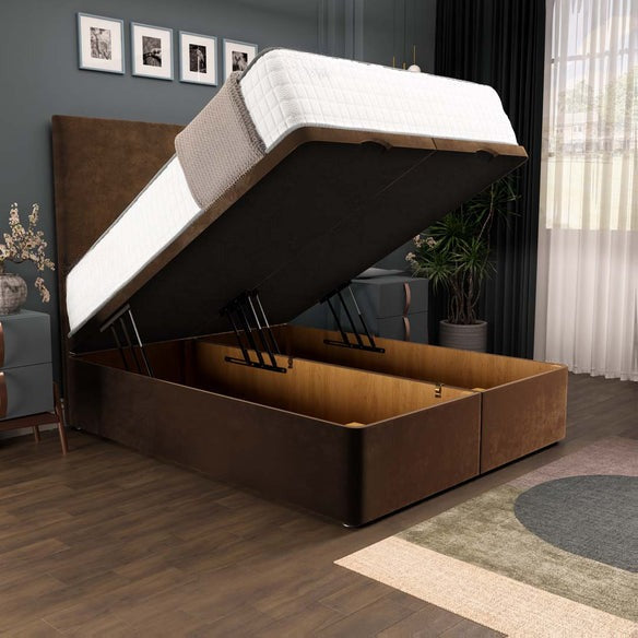 Dakar Ottoman Divan Bed - Mocca Plush Velvet