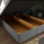 Dakar Ottoman Divan Bed - Silver Chenille