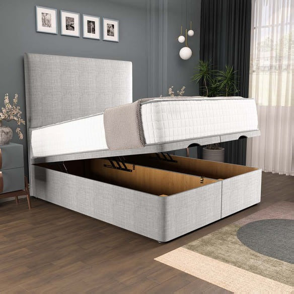 Dakar Ottoman Divan Bed - Silver Linoso