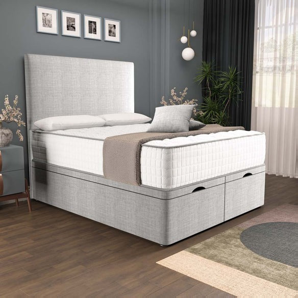 Dakar Ottoman Divan Bed - Silver Linoso
