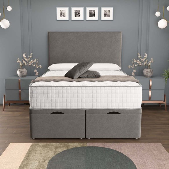 Dakar Ottoman Divan Bed - Slate Grey Naples