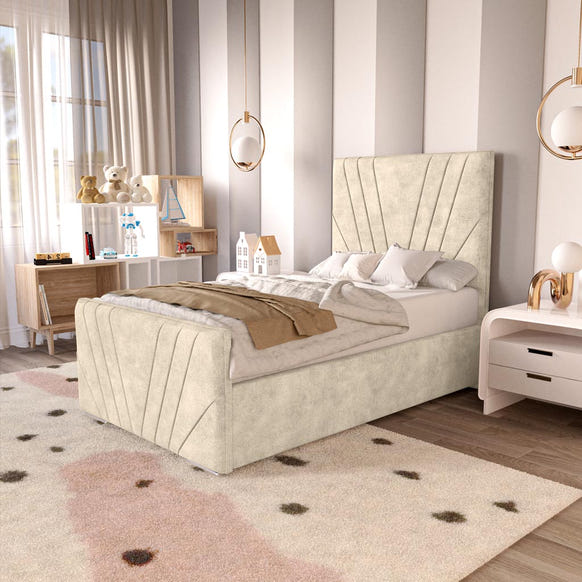 Fiji Kids Sunrise Upholstered Bed - Almond Coniston