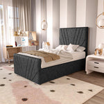 Fiji Kids Sunrise Upholstered Bed - Black Chenille