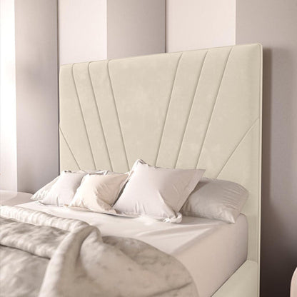 Fiji Kids Sunrise Upholstered Bed - Cream Plush Velvet