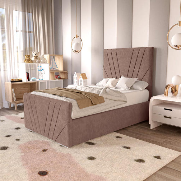 Fiji Kids Sunrise Upholstered Bed - Mauve Naples