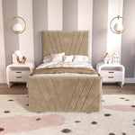 Fiji Kids Sunrise Upholstered Bed - Mink Plush Velvet