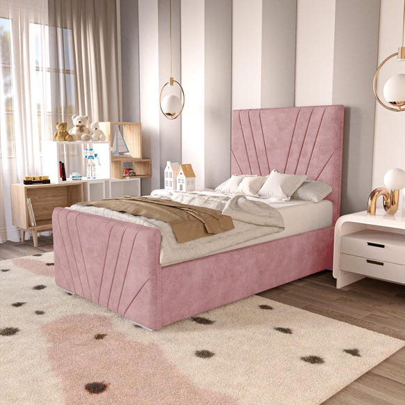 Fiji Kids Sunrise Upholstered Bed - Pink Coniston