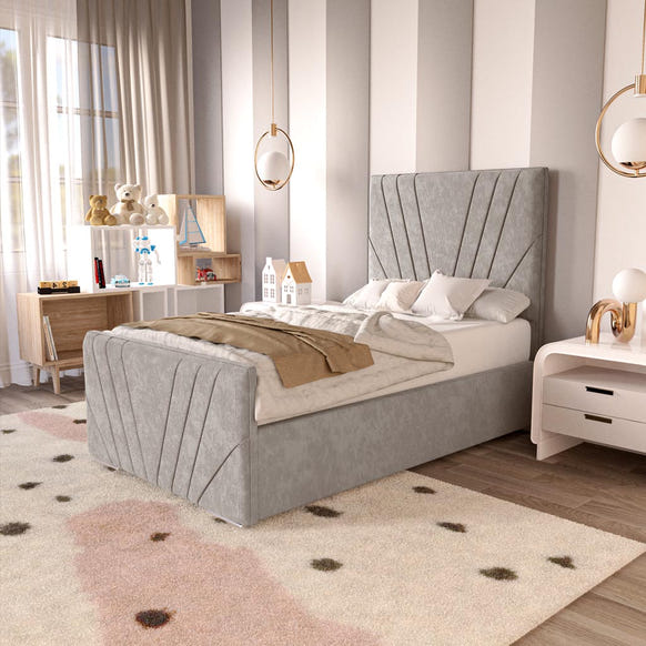 Fiji Kids Sunrise Upholstered Bed - Seal Grey Naples