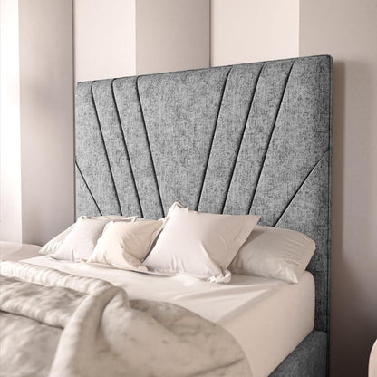 Fiji Kids Sunrise Upholstered Bed - Silver Chenille