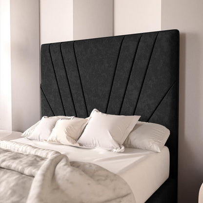 Fiji Kids Sunrise Upholstered Ottoman Bed - Black Naples
