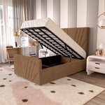 Fiji Kids Sunrise Upholstered Ottoman Bed - Mink Naples