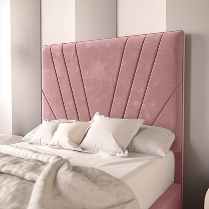 Fiji Kids Sunrise Upholstered Ottoman Bed - Pink Plush Velvet