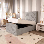 Fiji Kids Sunrise Upholstered Ottoman Bed - Seal Grey Naples