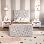 Fiji Kids Sunrise Upholstered Ottoman Bed - Seal Grey Naples