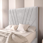 Fiji Kids Sunrise Upholstered Ottoman Bed - Silver Plush Velvet