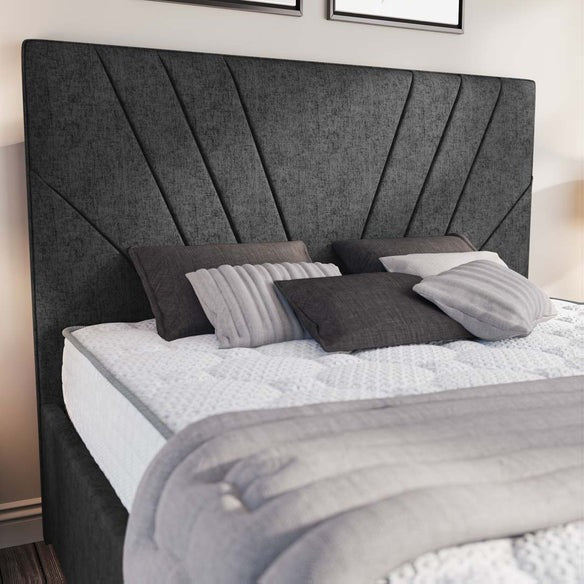 Fiji Sunrise Upholstered Bed - Black Chenille