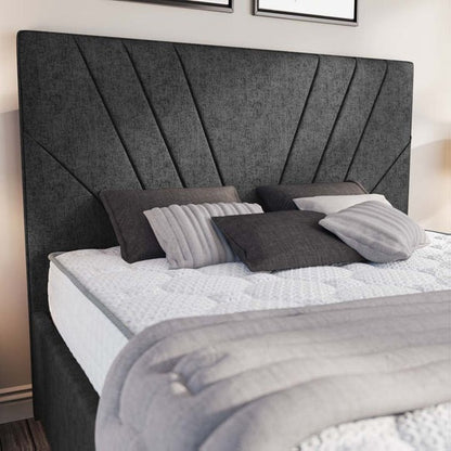 Fiji Sunrise Upholstered Bed - Black Chenille