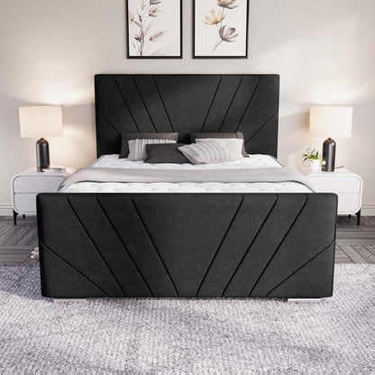 Fiji Sunrise Upholstered Bed - Black Naples