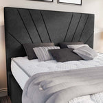 Fiji Sunrise Upholstered Bed - Black Naples