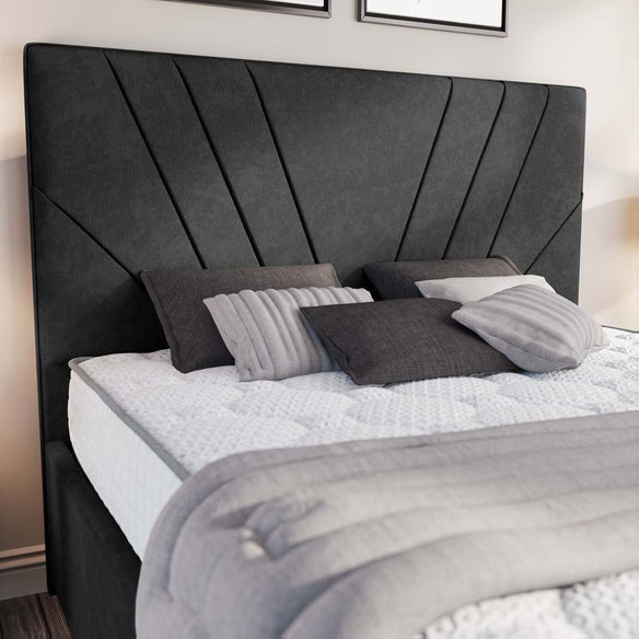 Fiji Sunrise Upholstered Bed - Black Naples
